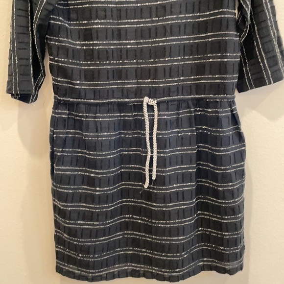 Ace & jig lake tie waist black zodiac stripe dress medium - Picture 6 of 10